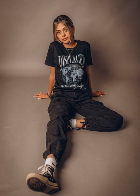 Camiseta Preta Estampada